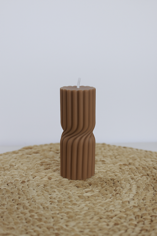 Small Twist Pillar Candle
